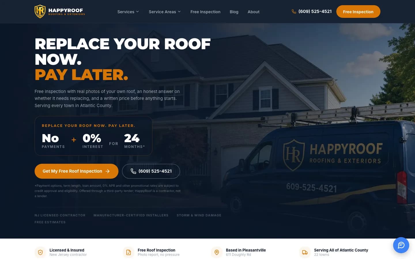 HappyRoof website