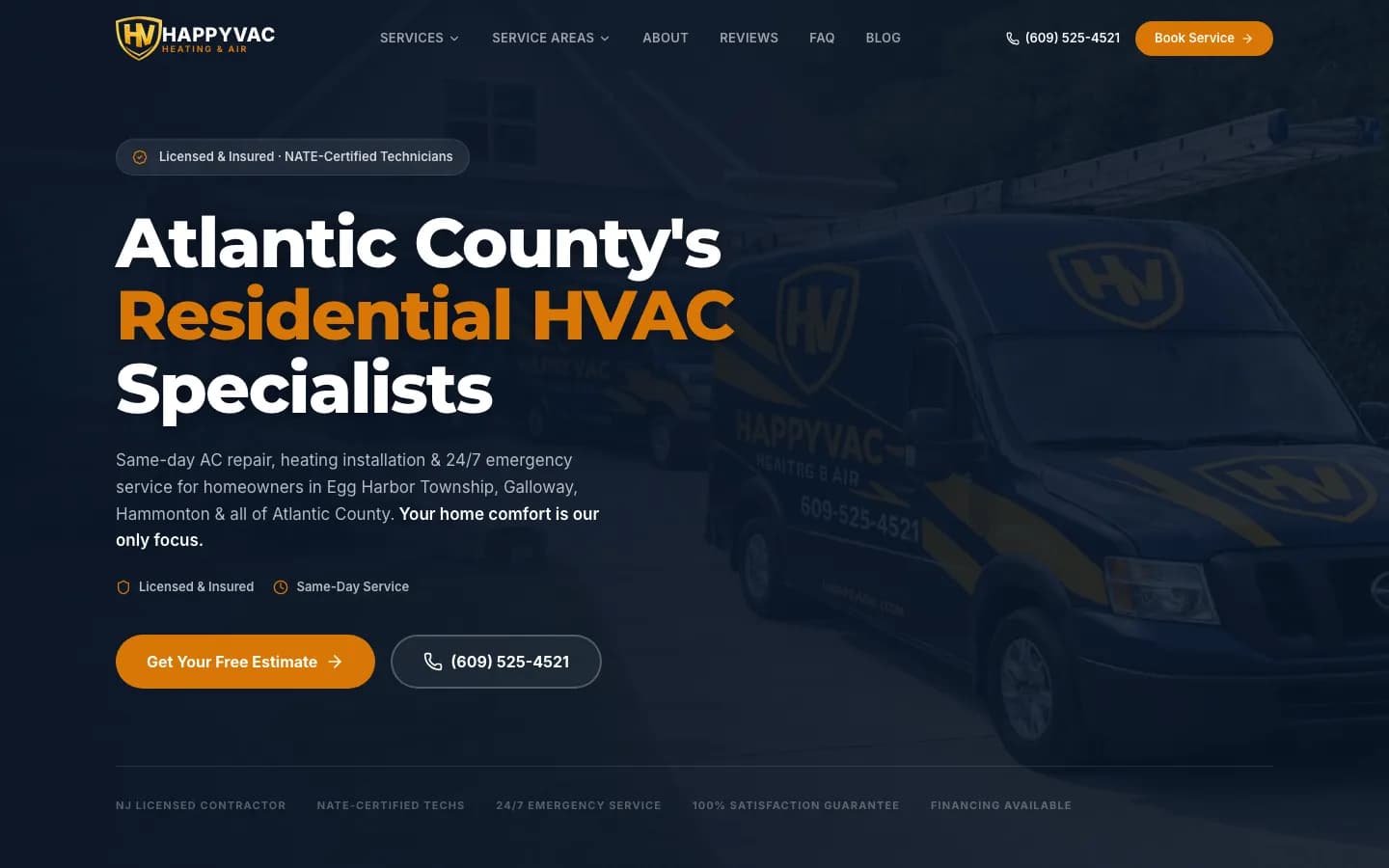 HappyVac website