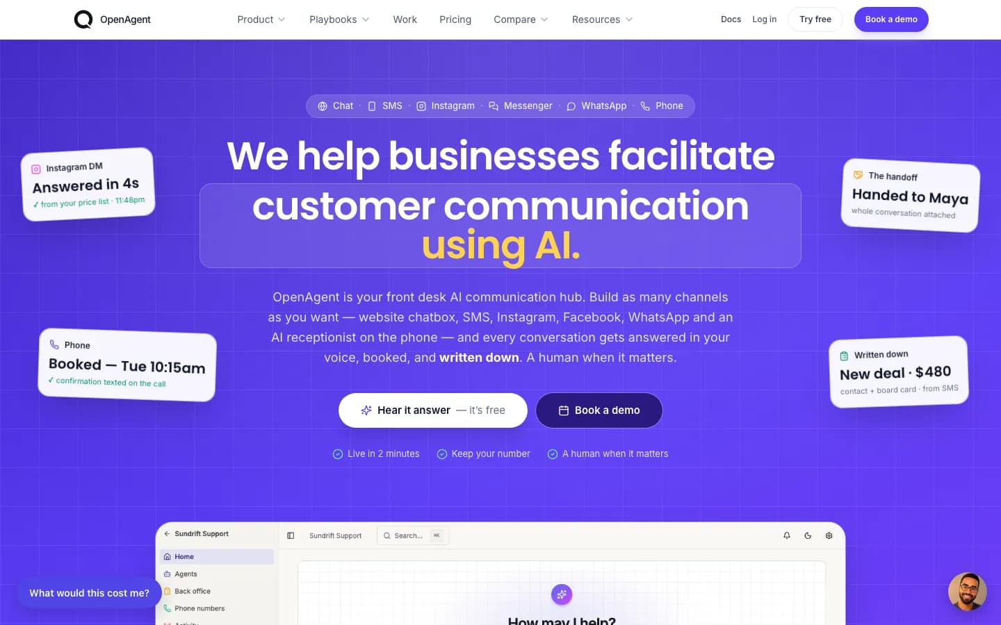 OpenAgent website